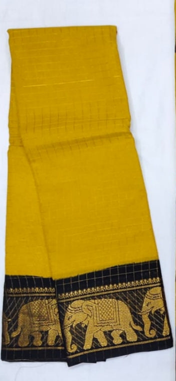 Madurai Sungudi Sarees with Double side Jari Border MSS 039