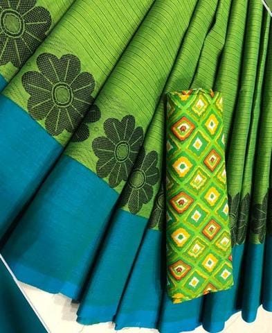 Green Chettinad Cotton Saree