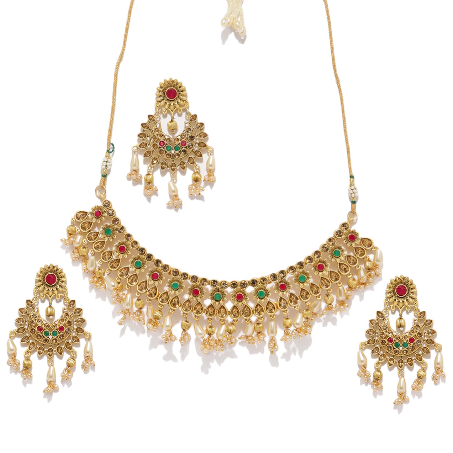 Stoned Kundan Necklace Set