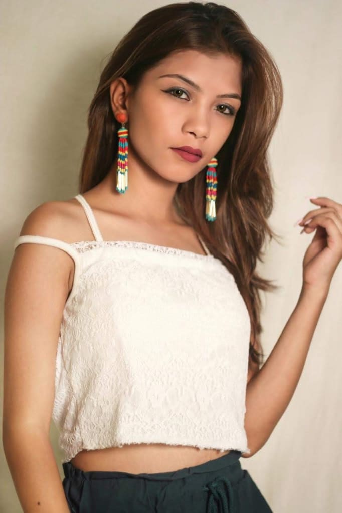 Long Tasselled Multi color Beaded Hoop Earring for Women