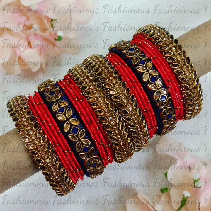 Thread Bangles Wire Bridal Bliss Silk Thread Bangles – Fashionous