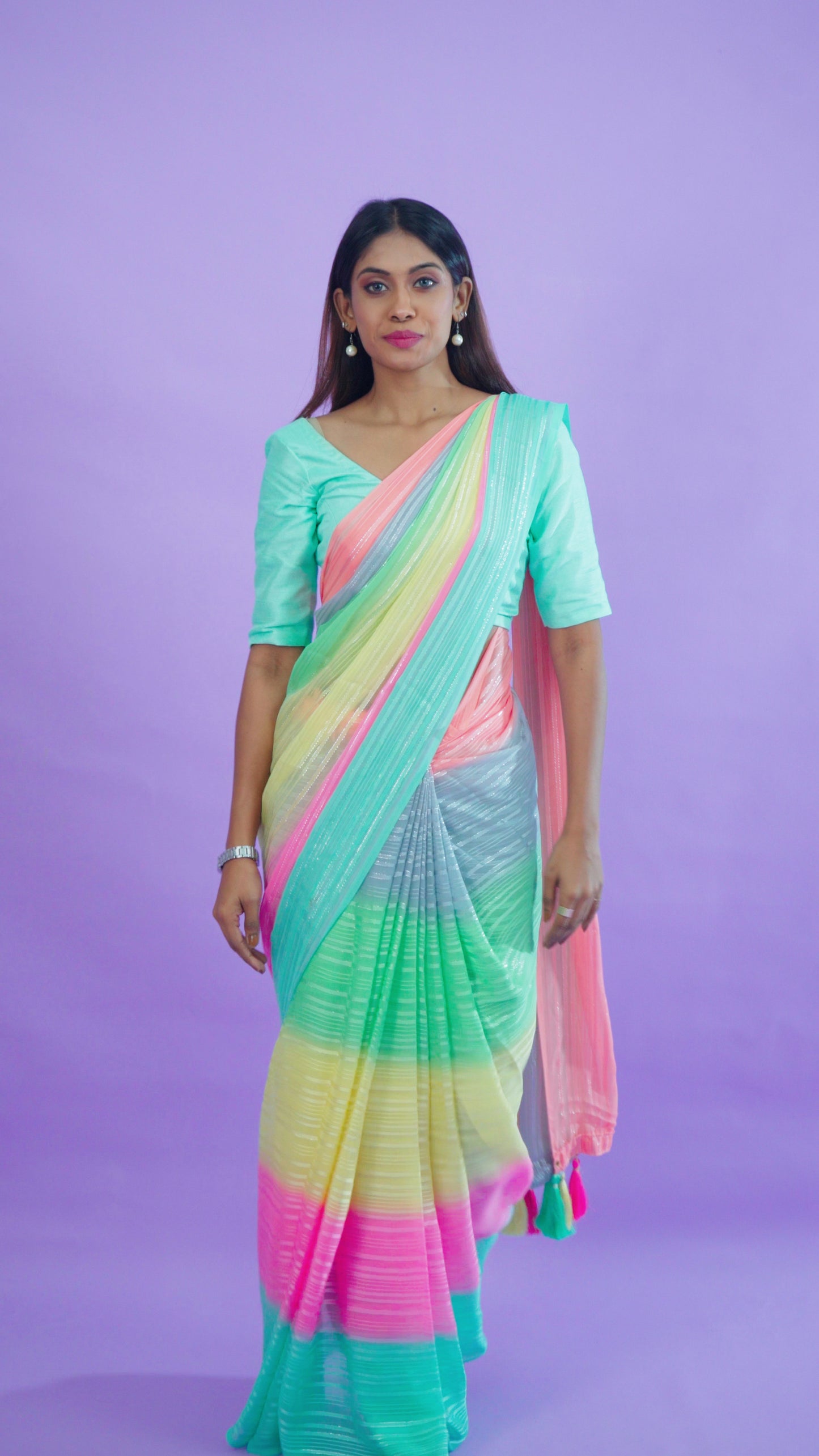 Ready to Wear Rainbow Saree-RWS027