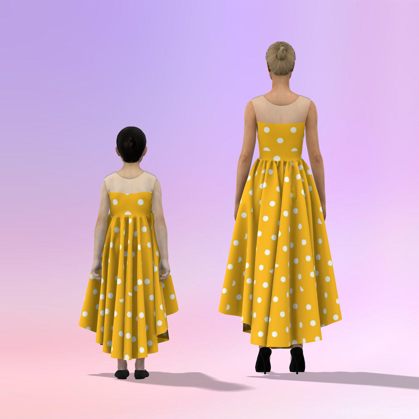 Asymmetrical Affair Mom-Daughter Combo Dress - MDC009 (Stitching Service)