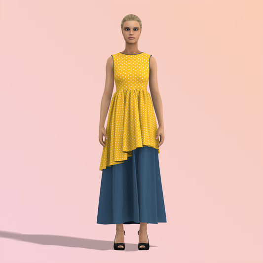 Lovely Layered Customized Dress - CDSS026 (Stitching Service)