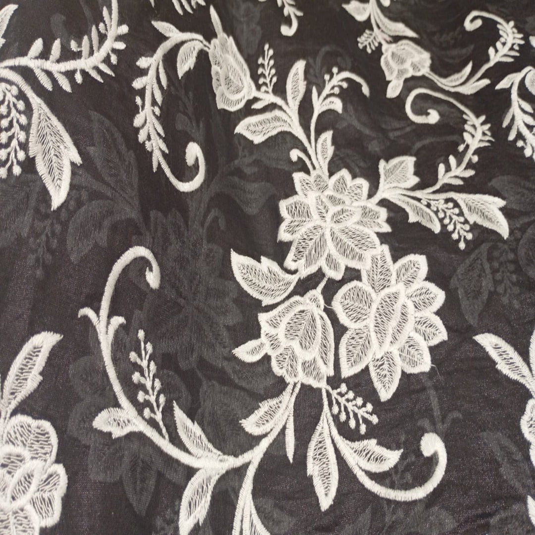 Black Chanderi Cotton