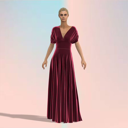 Dazzling Dame Customized Maxi Dress - CDSS033 (Stitching Service)