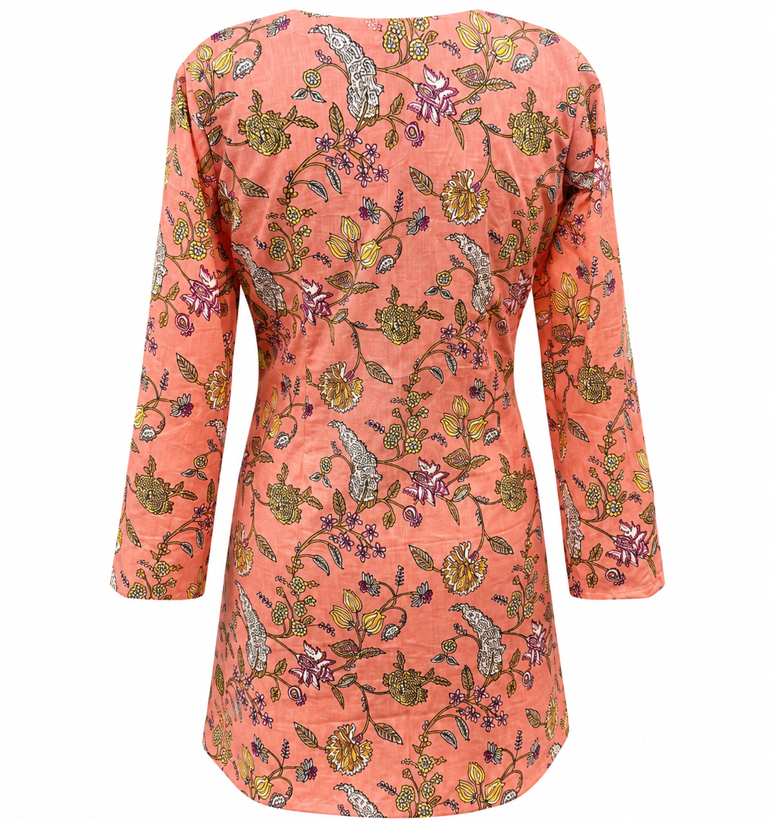 Floral Symphony Cotton Kurti | Fashionous
