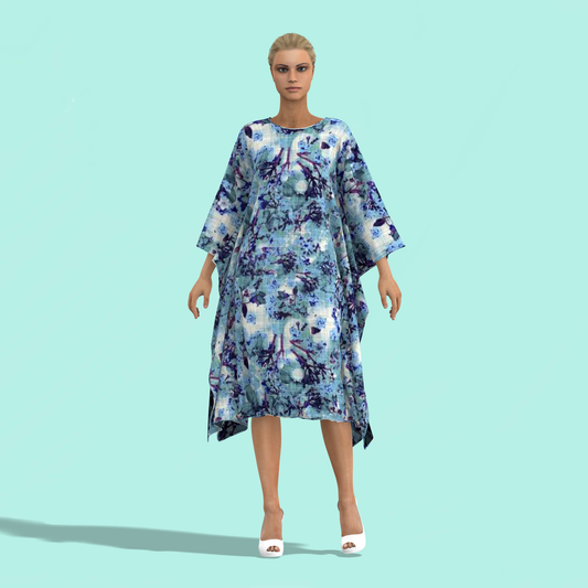 Flattering Flare Customized Kaftan Dress - CDSS032 (Stitching Service)