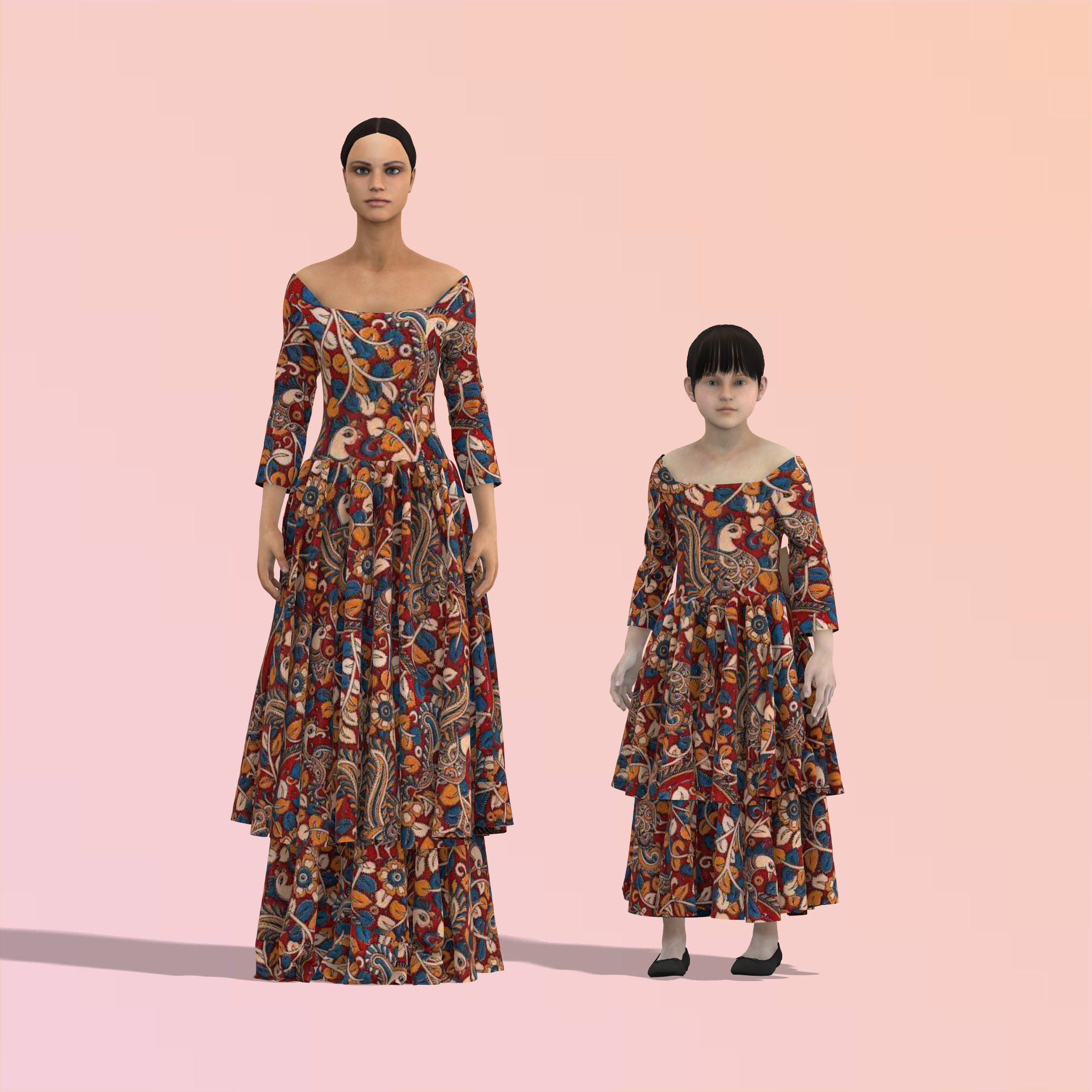 Combo Dress For Mother Father And Daughter
