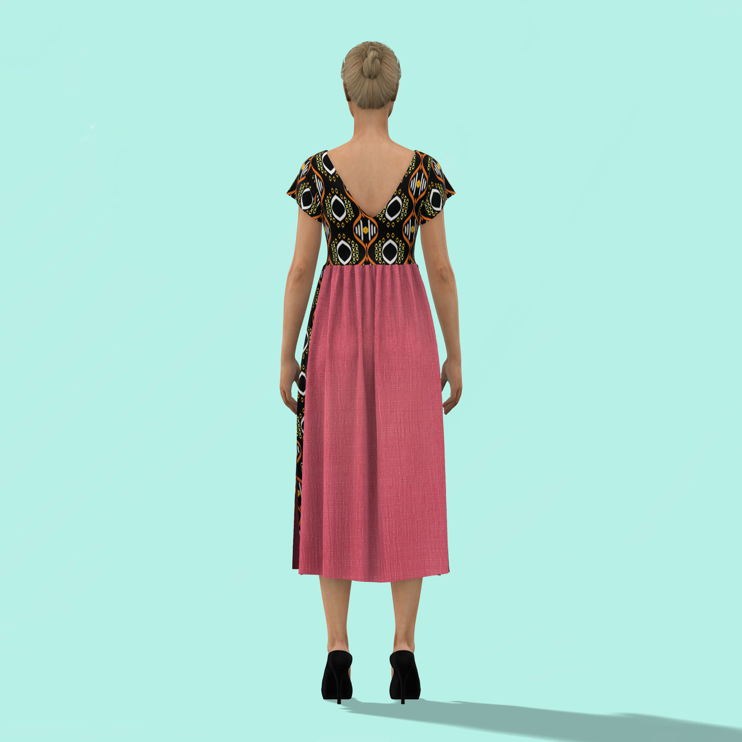 Sleek Pleated Silhouette Customised Nyra Dress - CDSS043 (Stitching service)