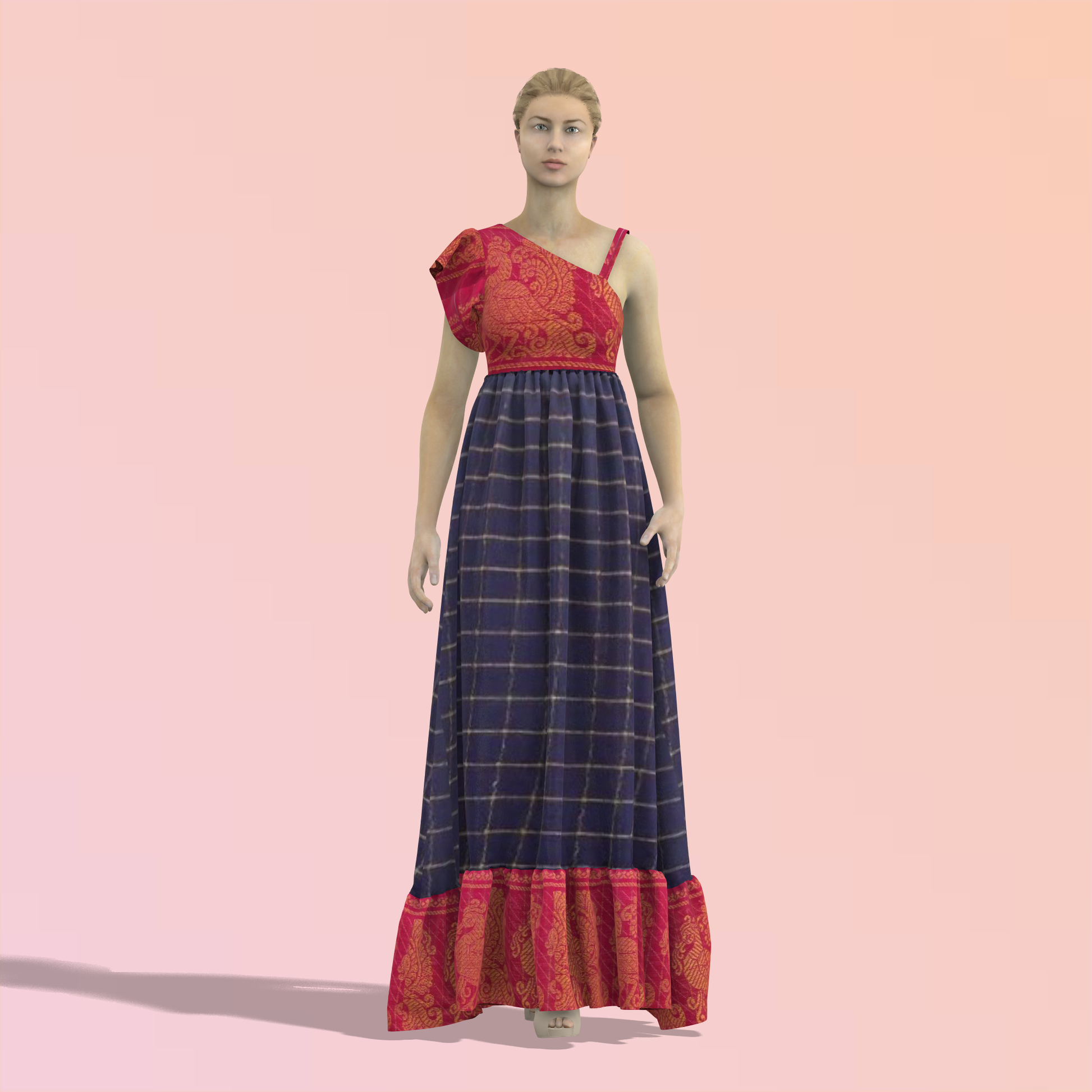 Regal Rhapsody Customized Sungudi Gown