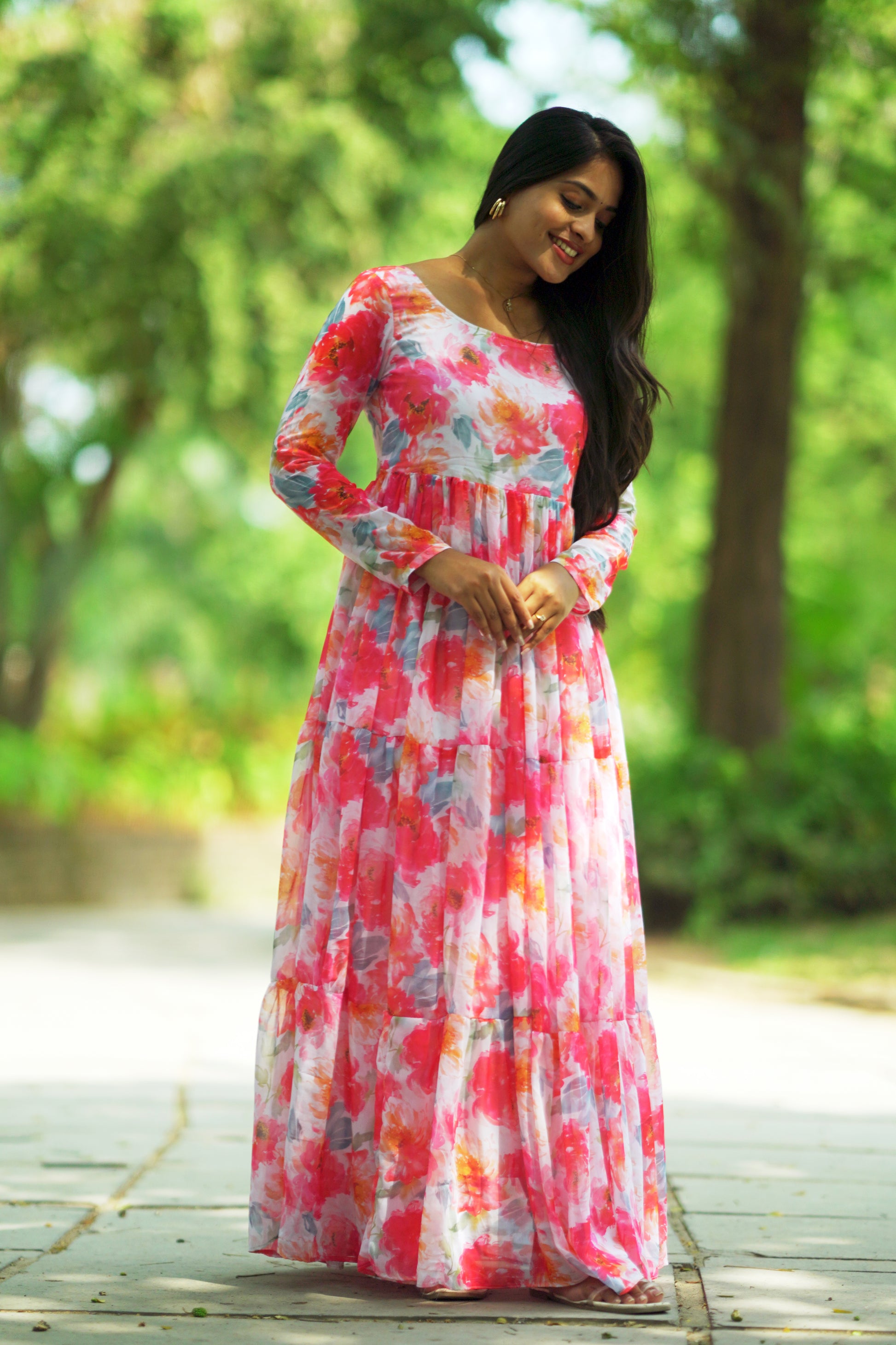 readymade dress for ladies Women Readymade Dress Set - Chiffon Material, Available Sizes S-xxl, Elegant Green With Embroidered Pattern, Short Sleeves, Includes Dress, Cardigan, And Belt