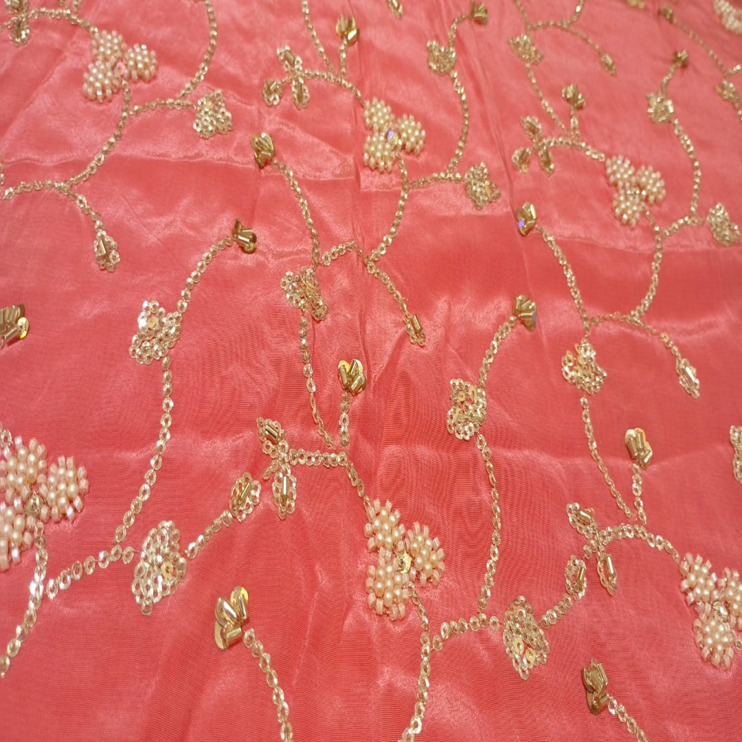 Pink Suncrepe Embroidery