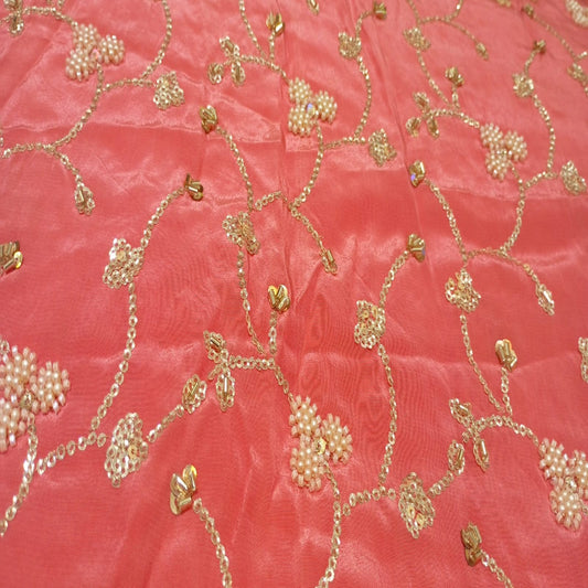 Pink Suncrepe Embroidery