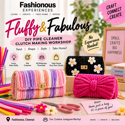 Fluffy & Fabulous: DIY Pipe Cleaner Clutch Making Workshop 👜