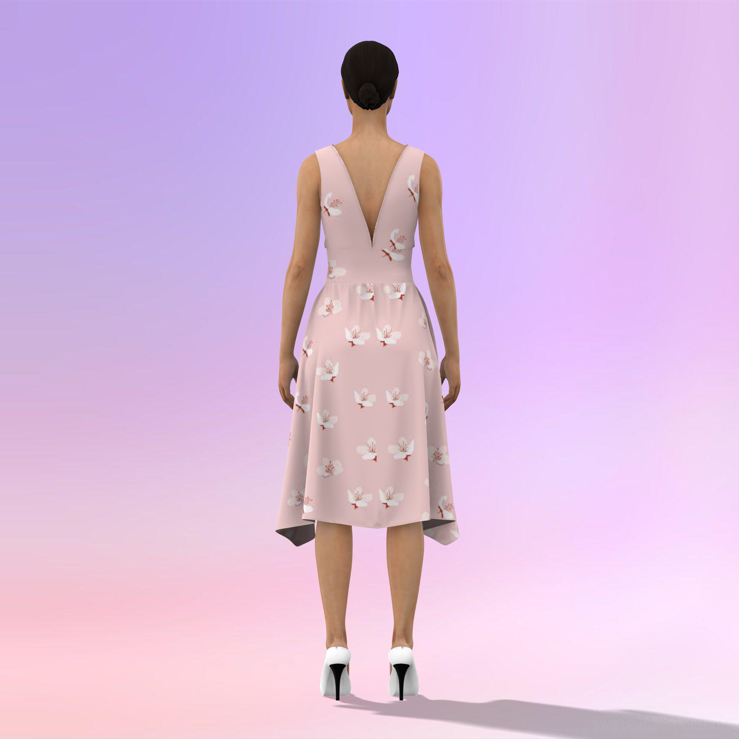 Dreamy Deep V-Neck Customized Dress - CDSS019 (Stitching Service)