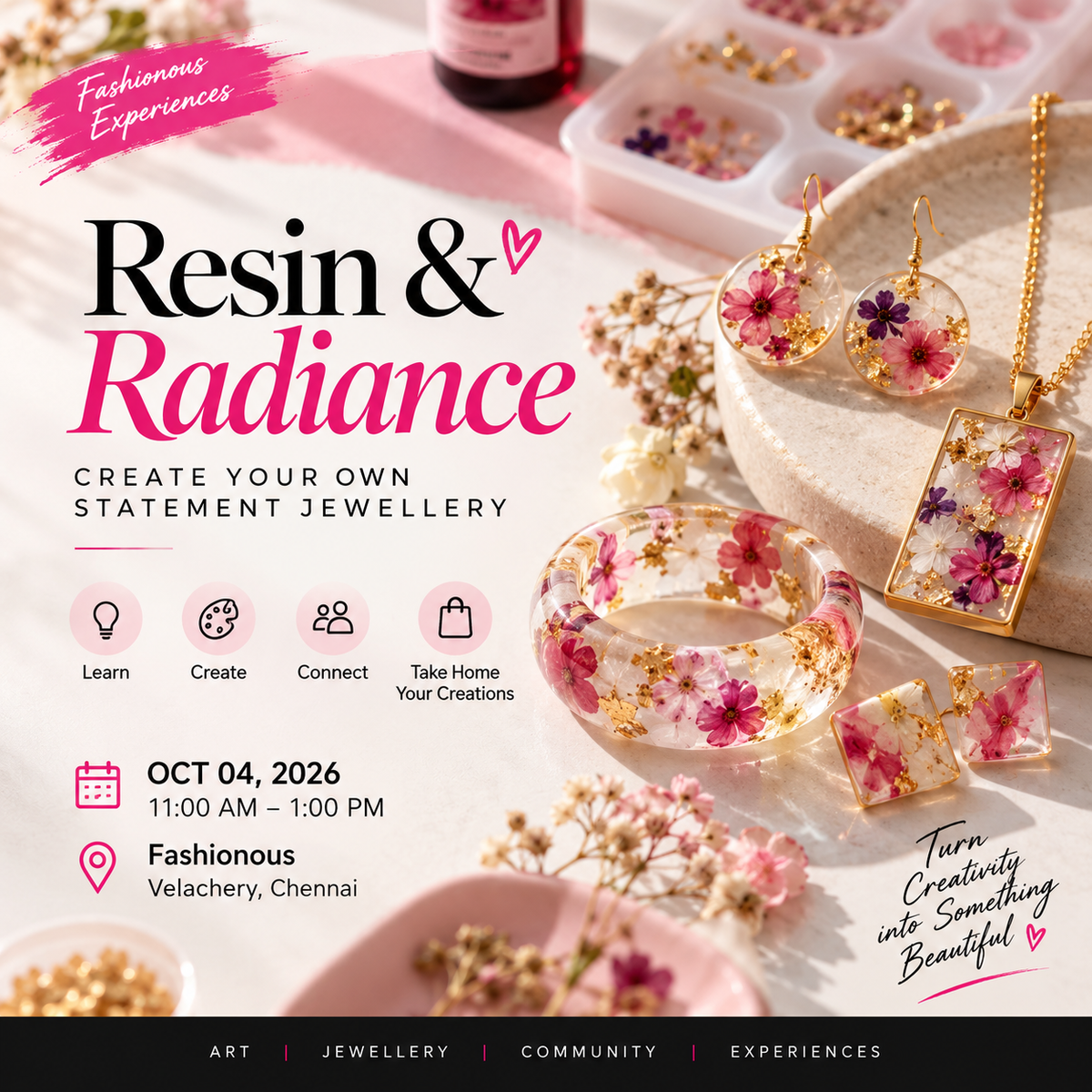 Resin & Radiance — Create Your Own Statement Jewellery