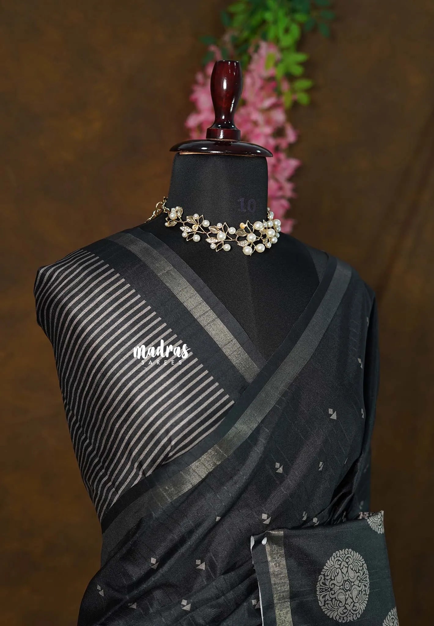 Black Pearl - Yamini Paper Silk blend Saree with Rich Big Border - Perfect for Office Wear
