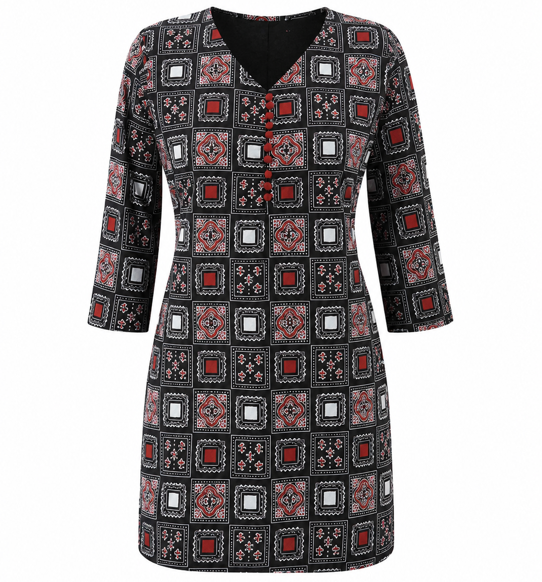 Ruby Mosaic Cotton Kurti
