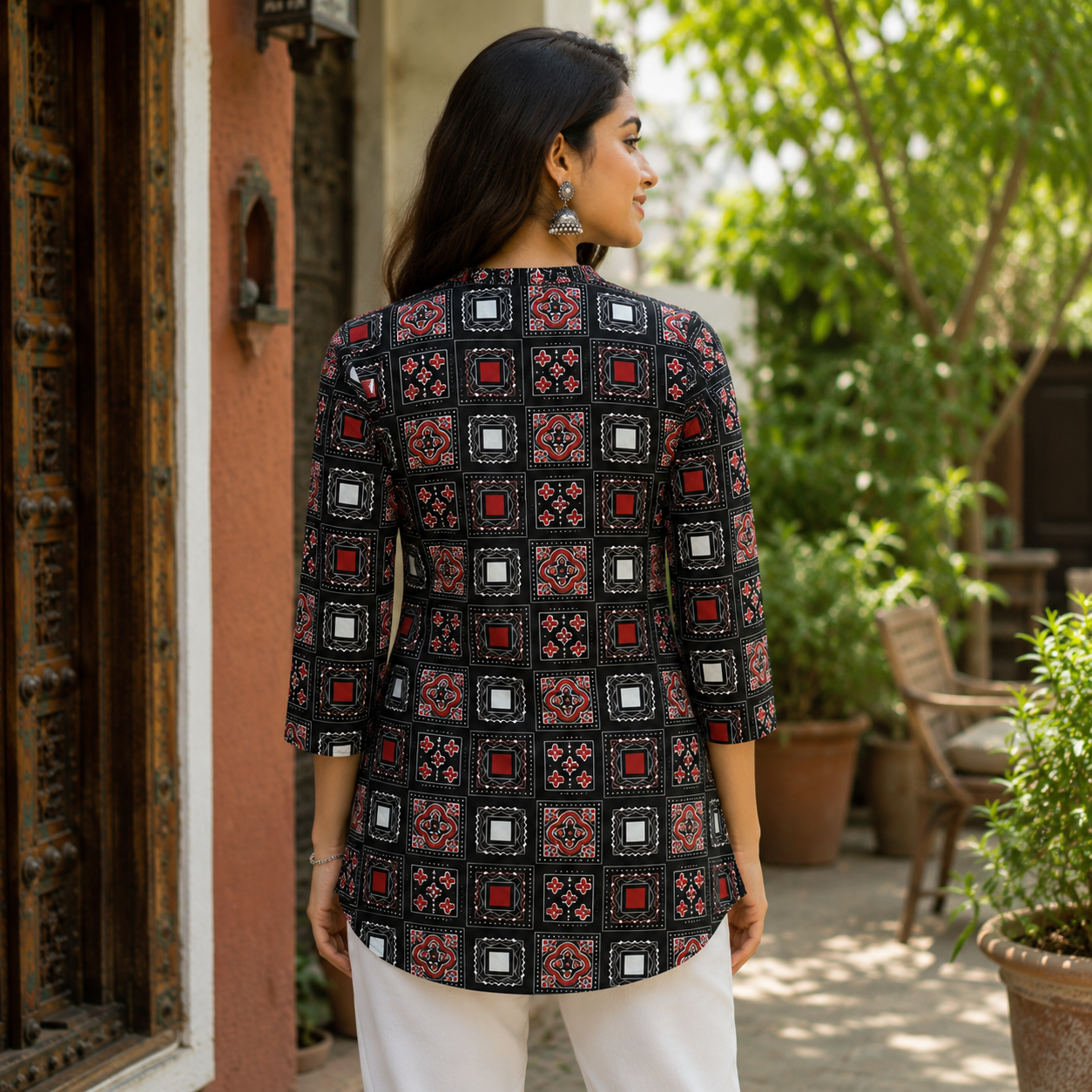 Ruby Mosaic Cotton Kurti