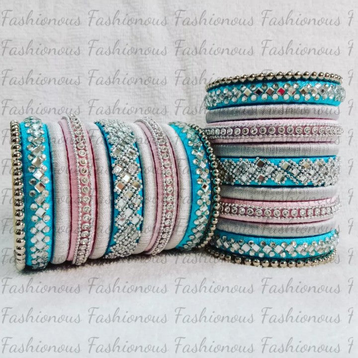 Thread Bangle Frames Threads of Tradition - Silk Thread Bangles - STB003 – Fashionous