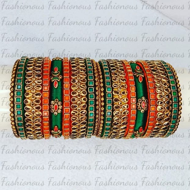 Harmony Hues Silk Thread Bangles - STB009