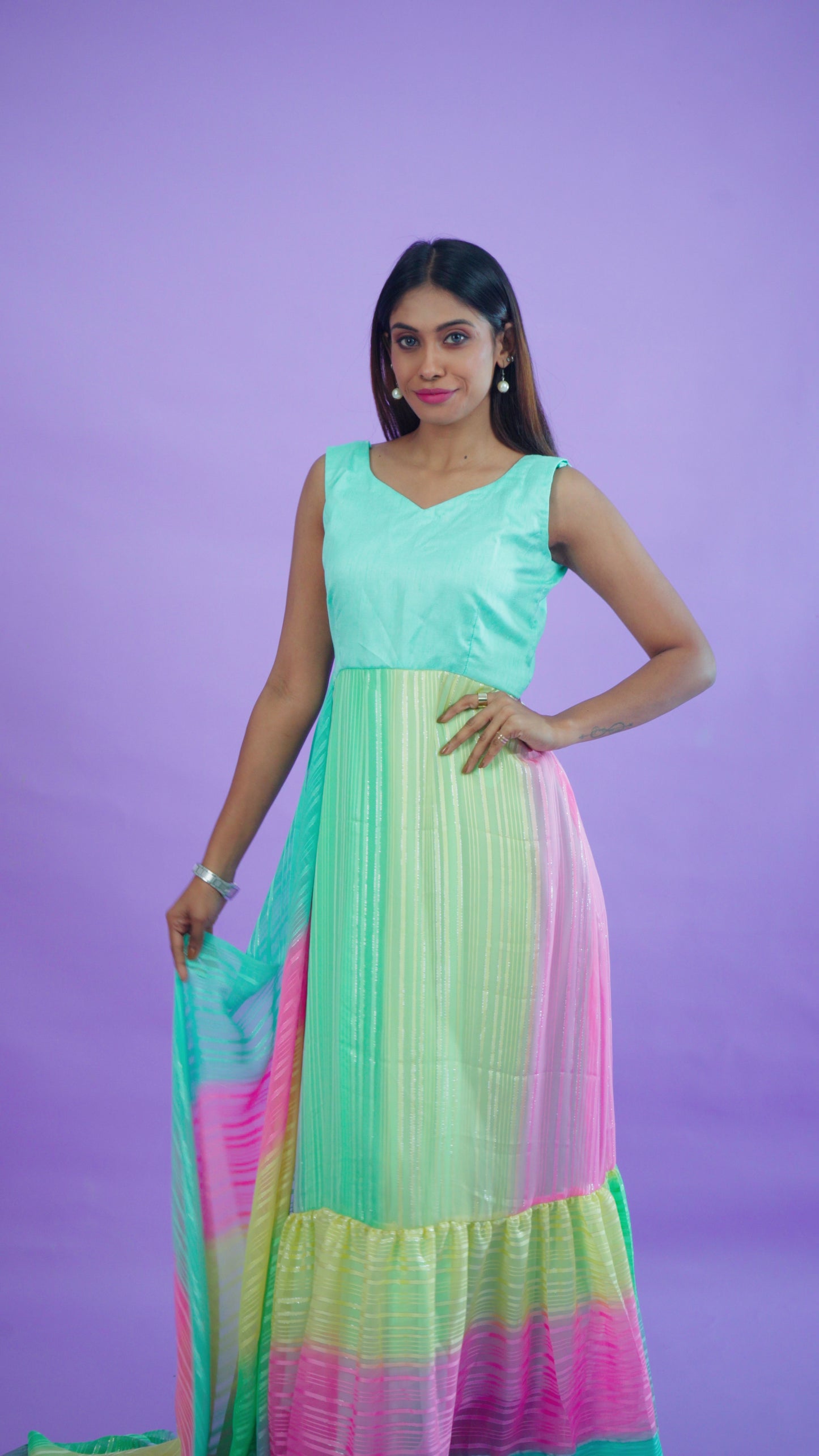 Customised Saree Gown - SGWN001 (Stitching Service)