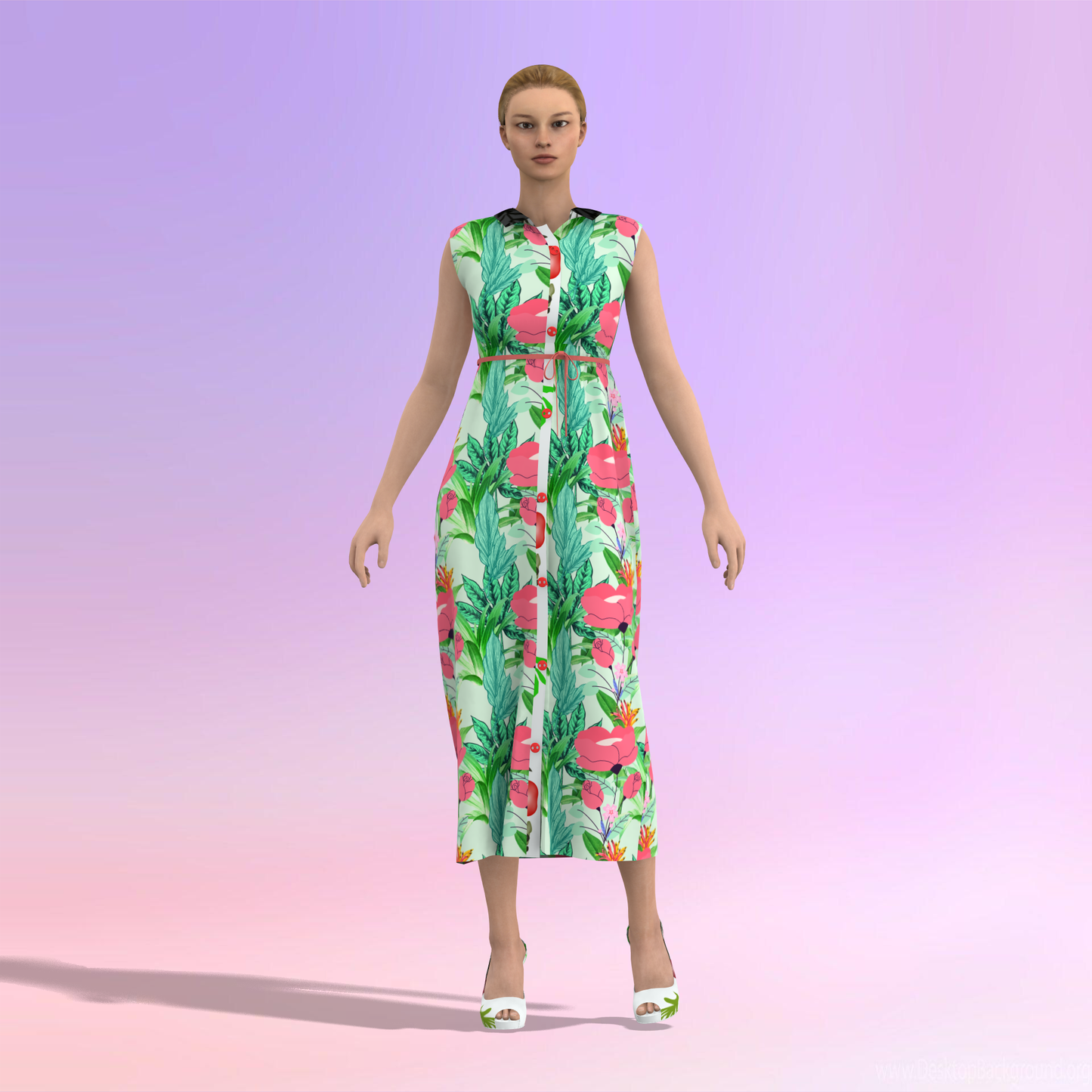 Blossoming Beauty Customized Dress - CDSS003 (Stitching Service)