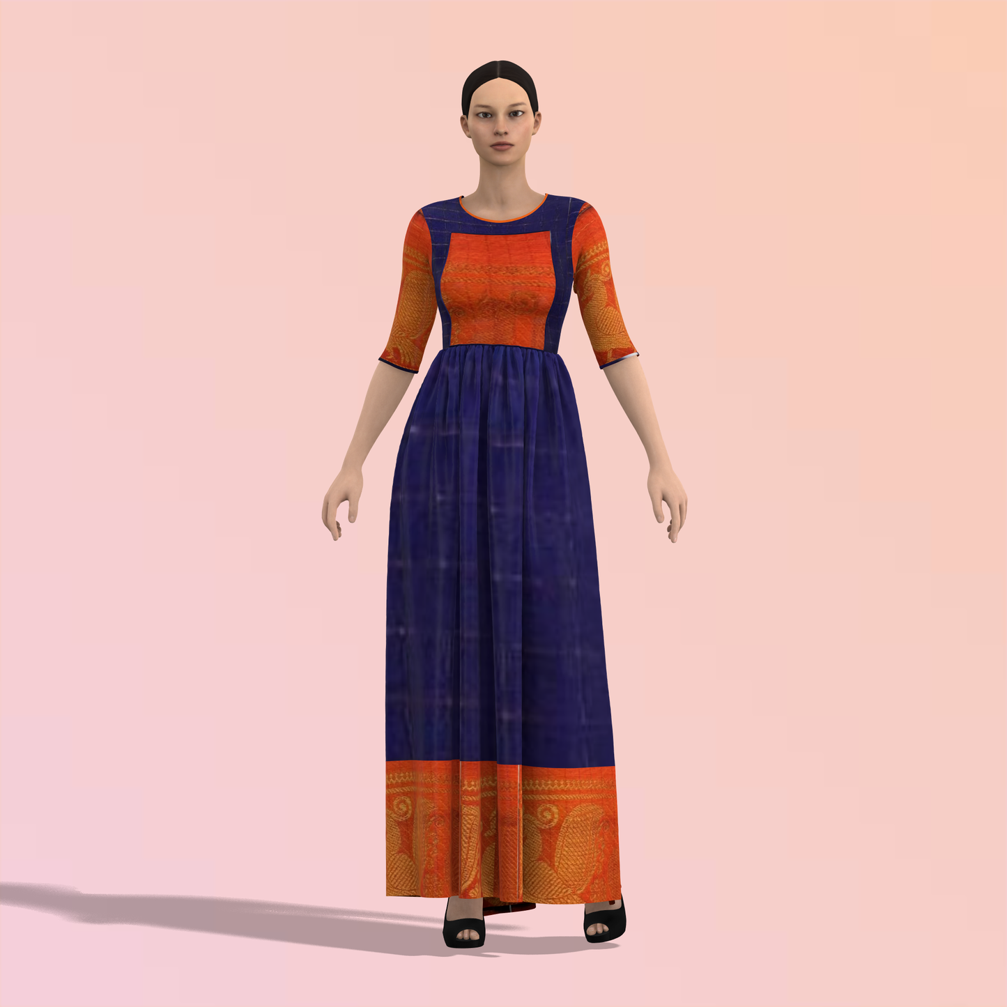 Ethereal Elegance Customized Sungudi Gown - CSG001