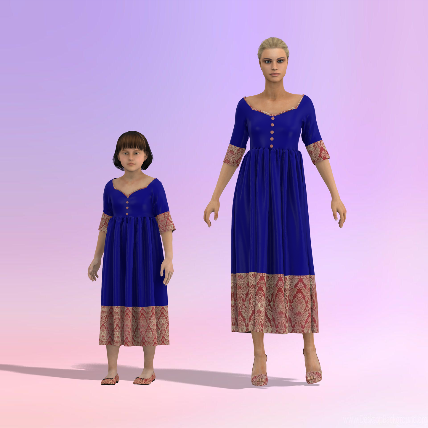 Effortlessy Elegant Mom-Daughter Combo Dress - MDC002 (Stitching Service)