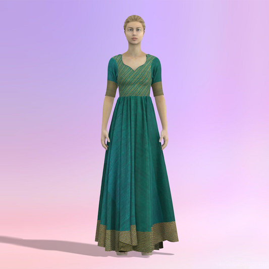 Twirling Temptation Customized Circular Dress - CDSS040 (Stitching Service)