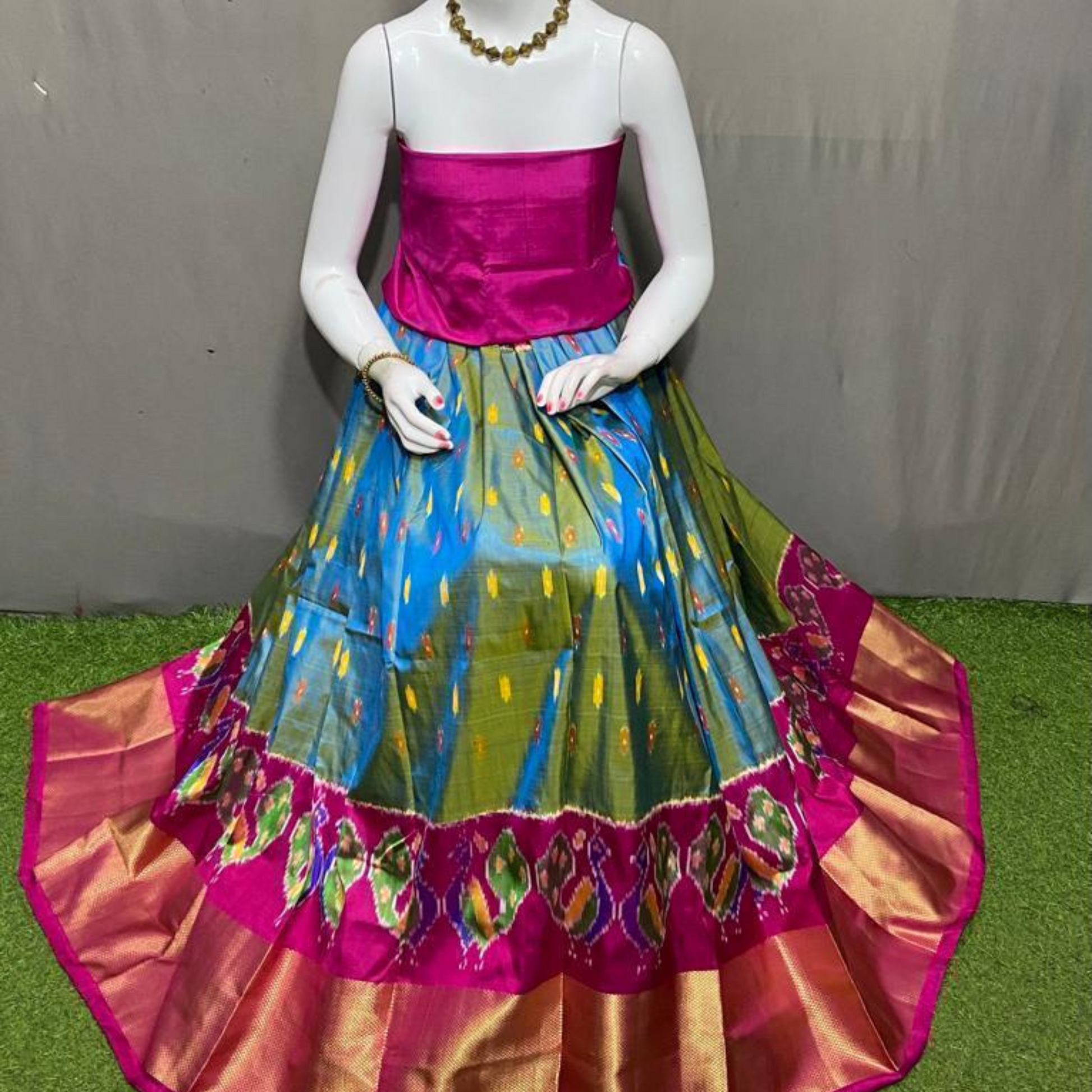 Ikkat 2025 lehenga choli