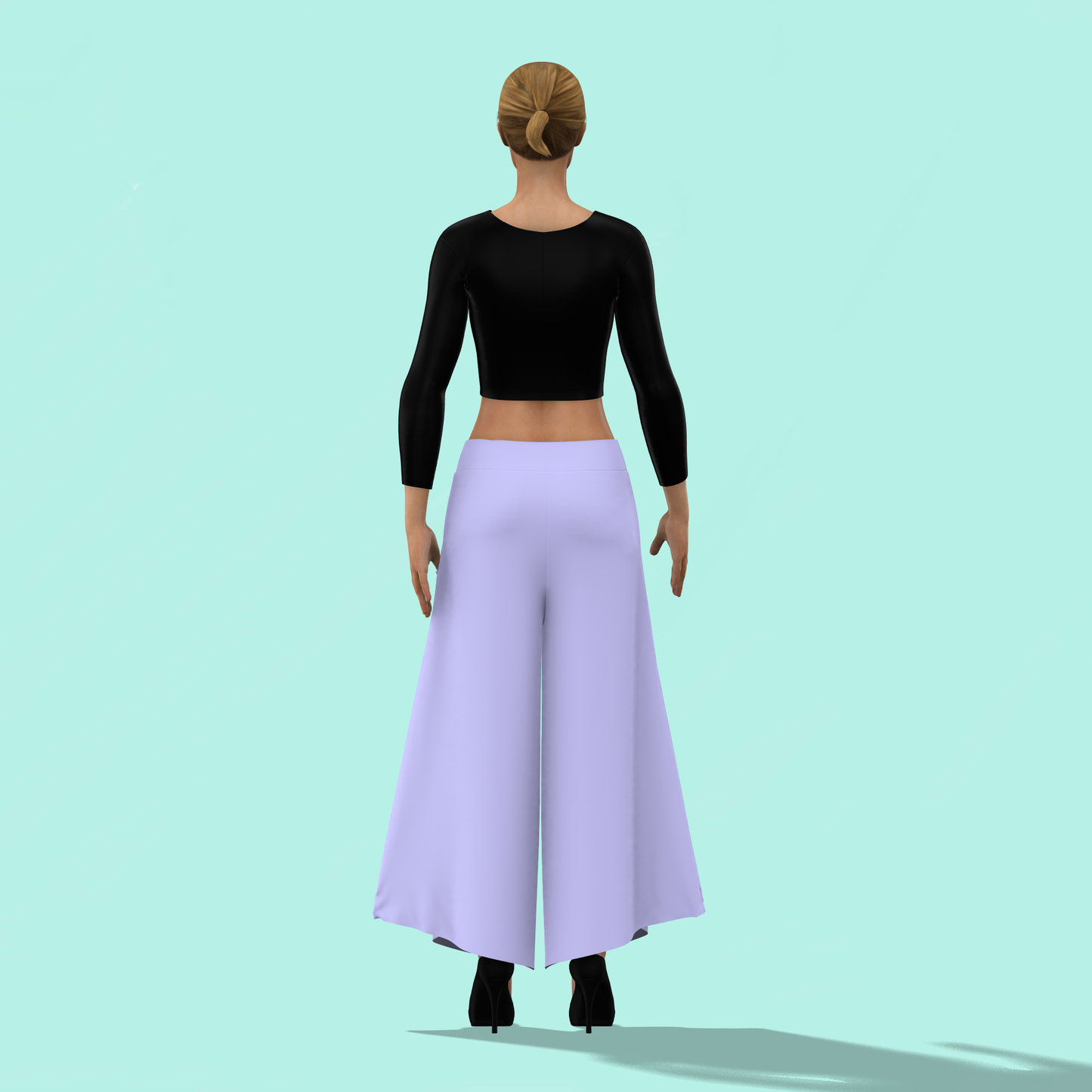 Graceful Wrap Delight Customised Palazzo Pants - CPS010 (Stitching Service)