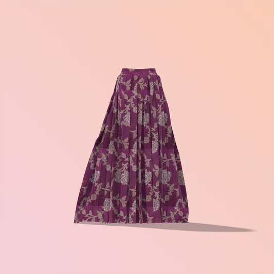 Box Pleated Customised Skirt_CSKT016