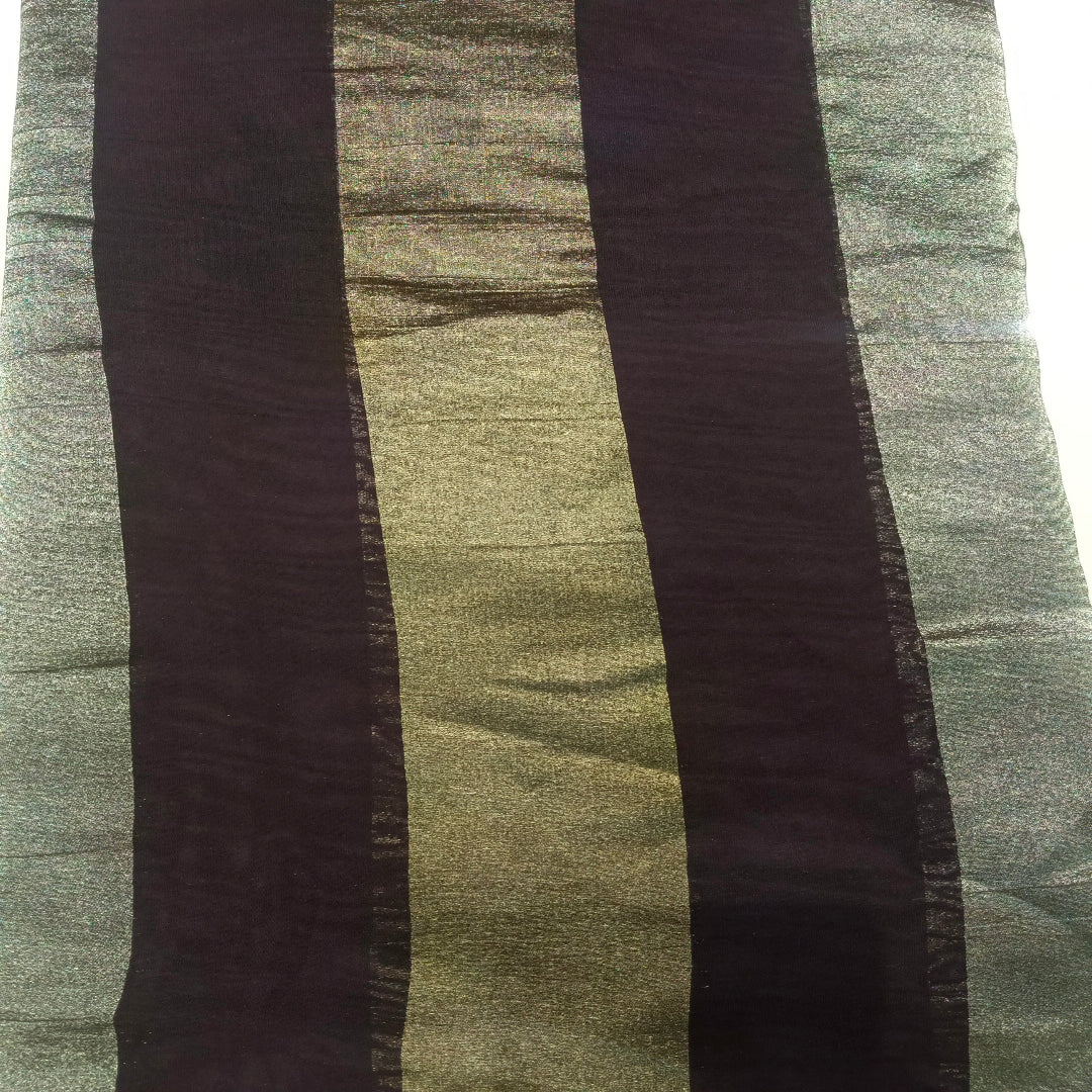 Brown Organza Patta Fabric