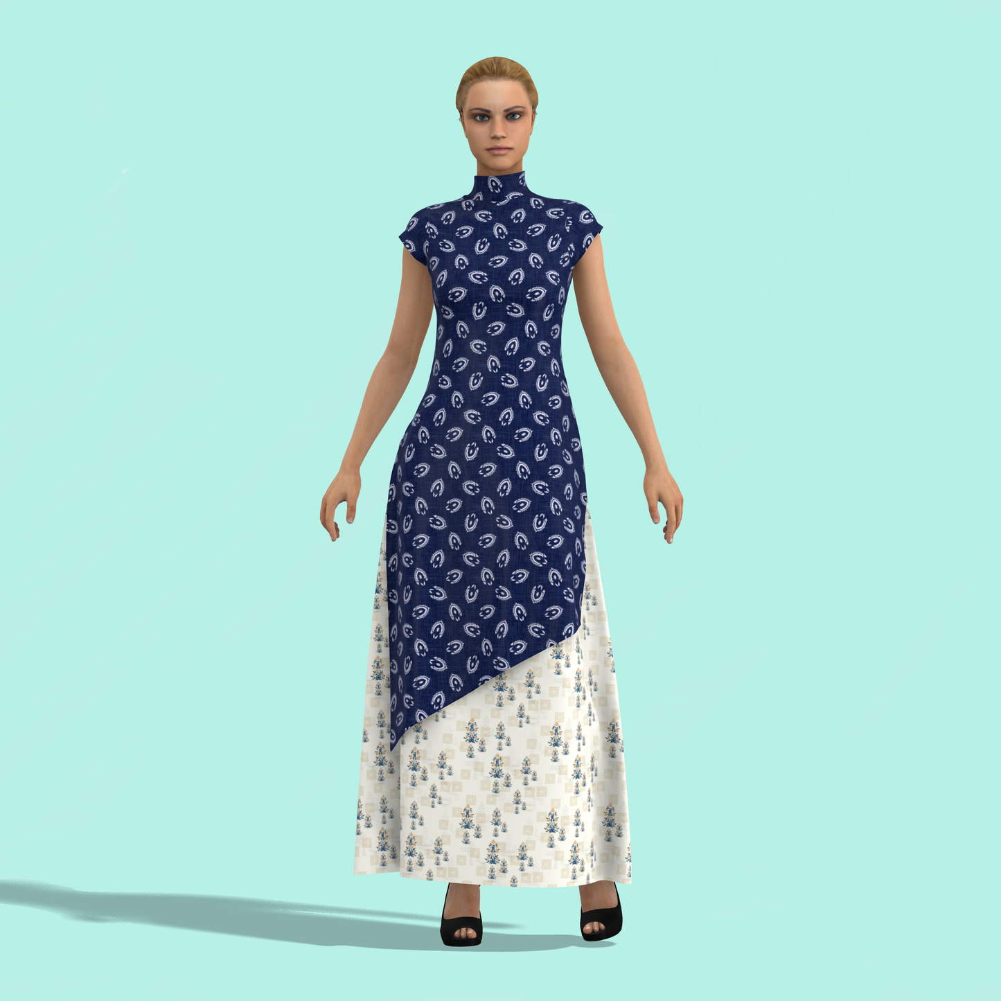 Fashion Forward Flow Customized Salwar Kameez - CST014 (Stitching Service)