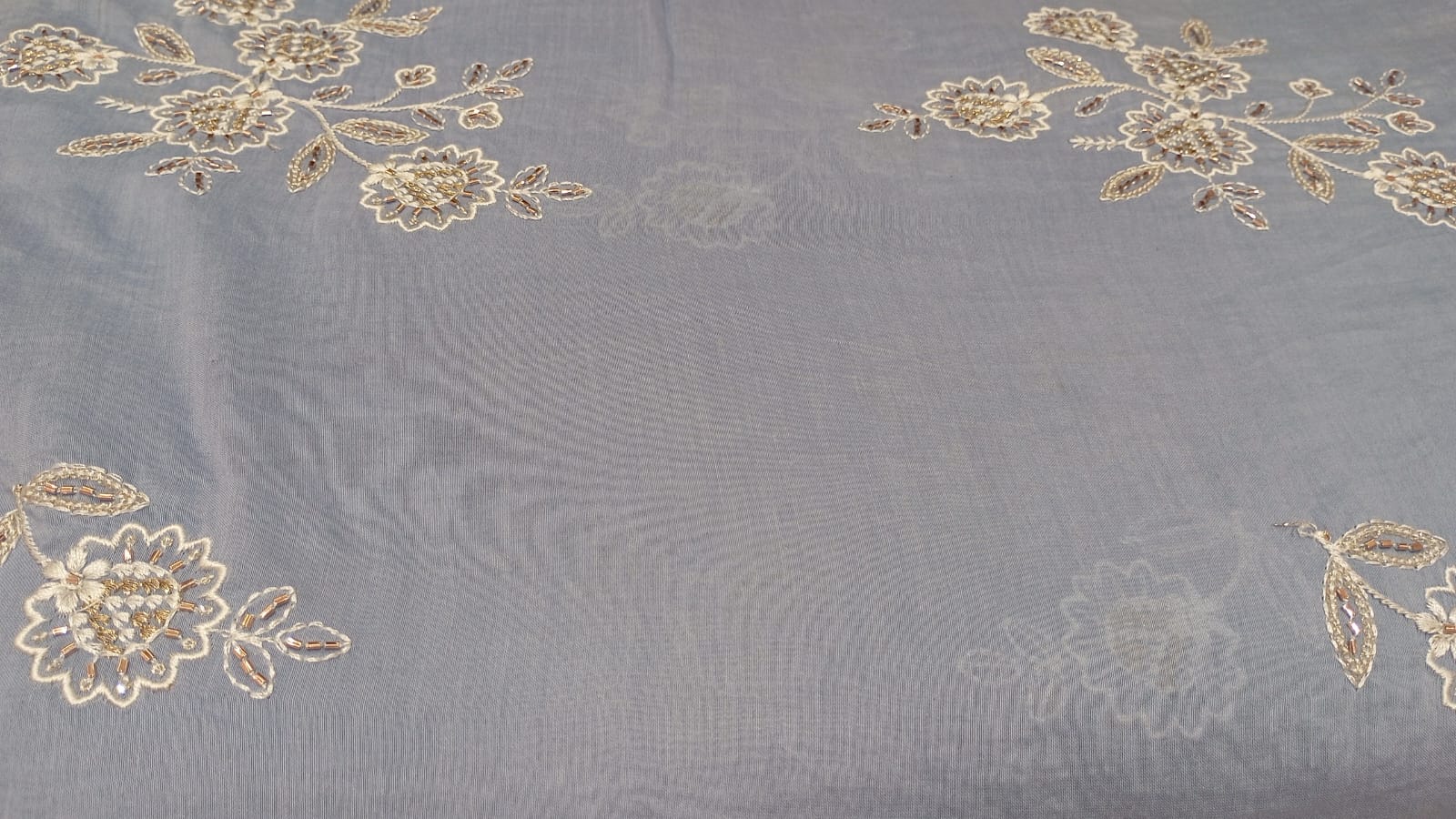 Pastel Blue Chanderi Cotton