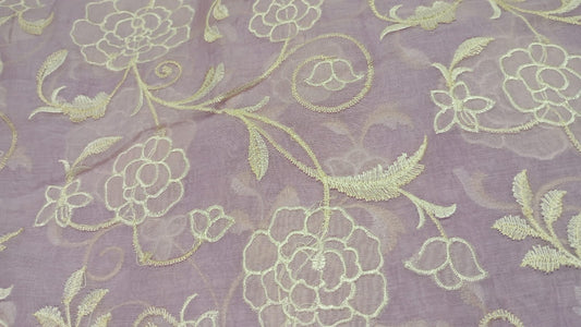 Lavender Chanderi Embroidery