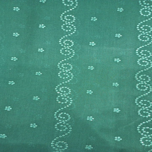 Green georgette small embroidery 