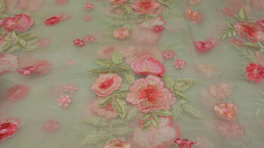 Green Tissue Embroidery