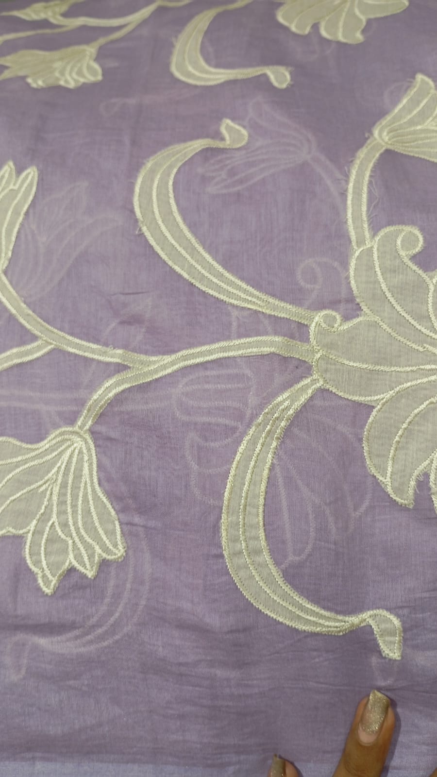 Lavender Chanderi Cotton