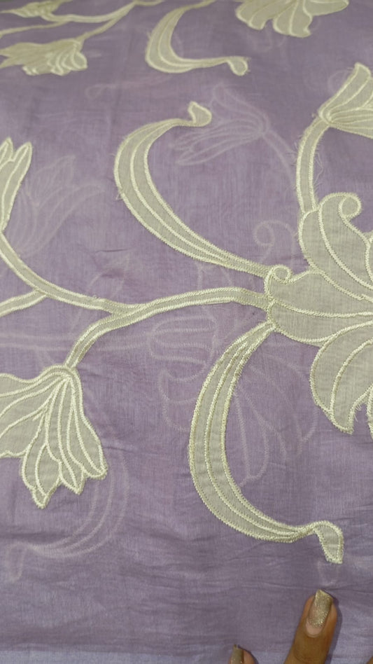 Lavender Chanderi Cotton