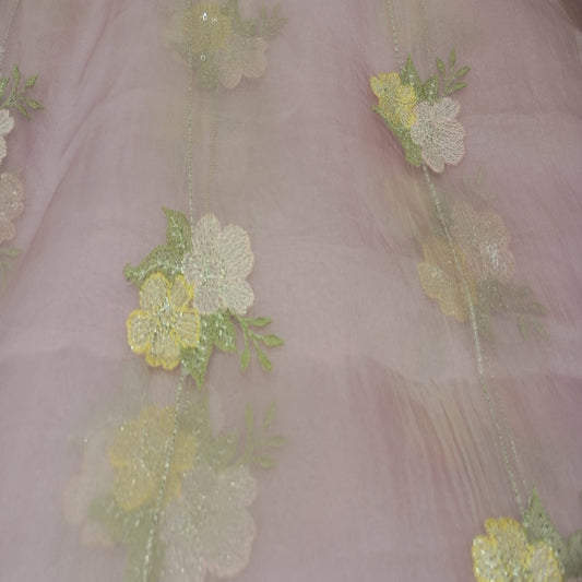 Lavender Organza Embroidery