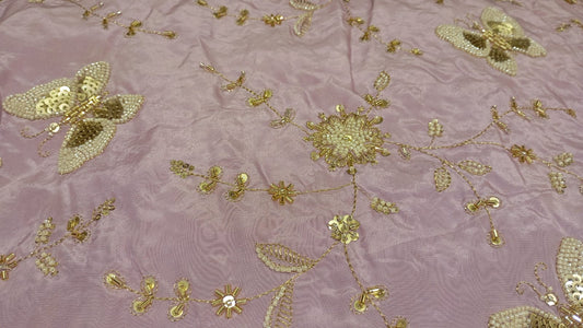 Lavender Suncrepe Embroidery