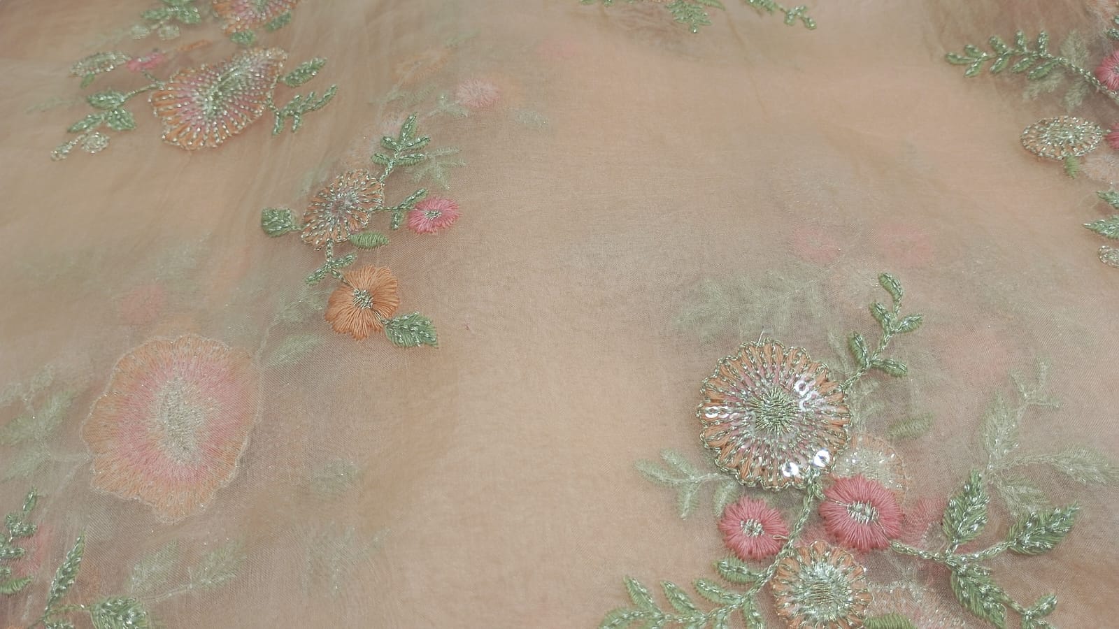 Onion Pink Organza sequins