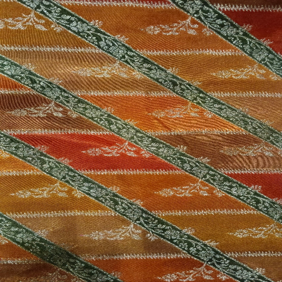 orange gaji silk 