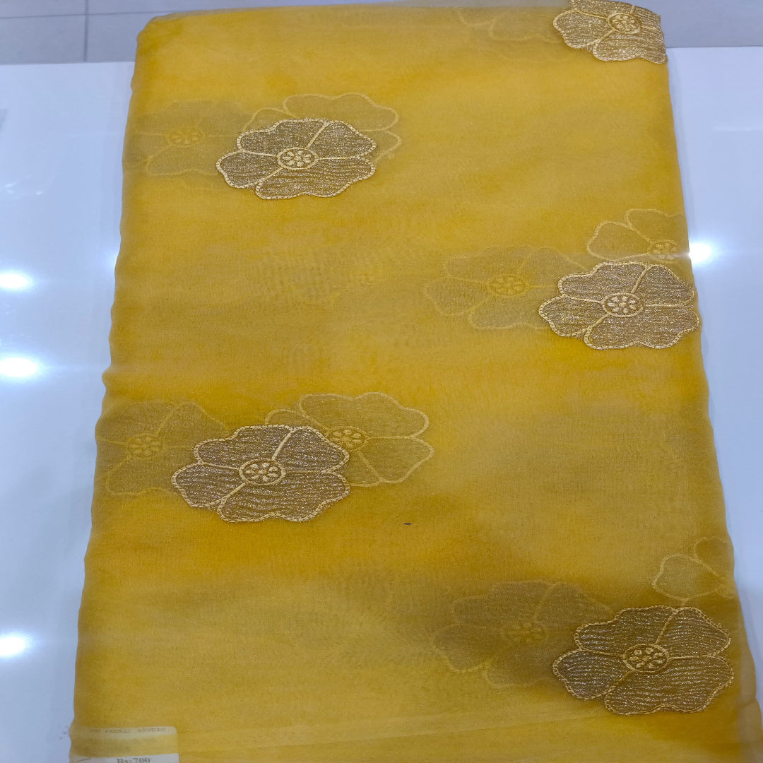 yellow organza without border 
