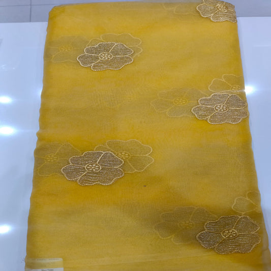 yellow organza without border 