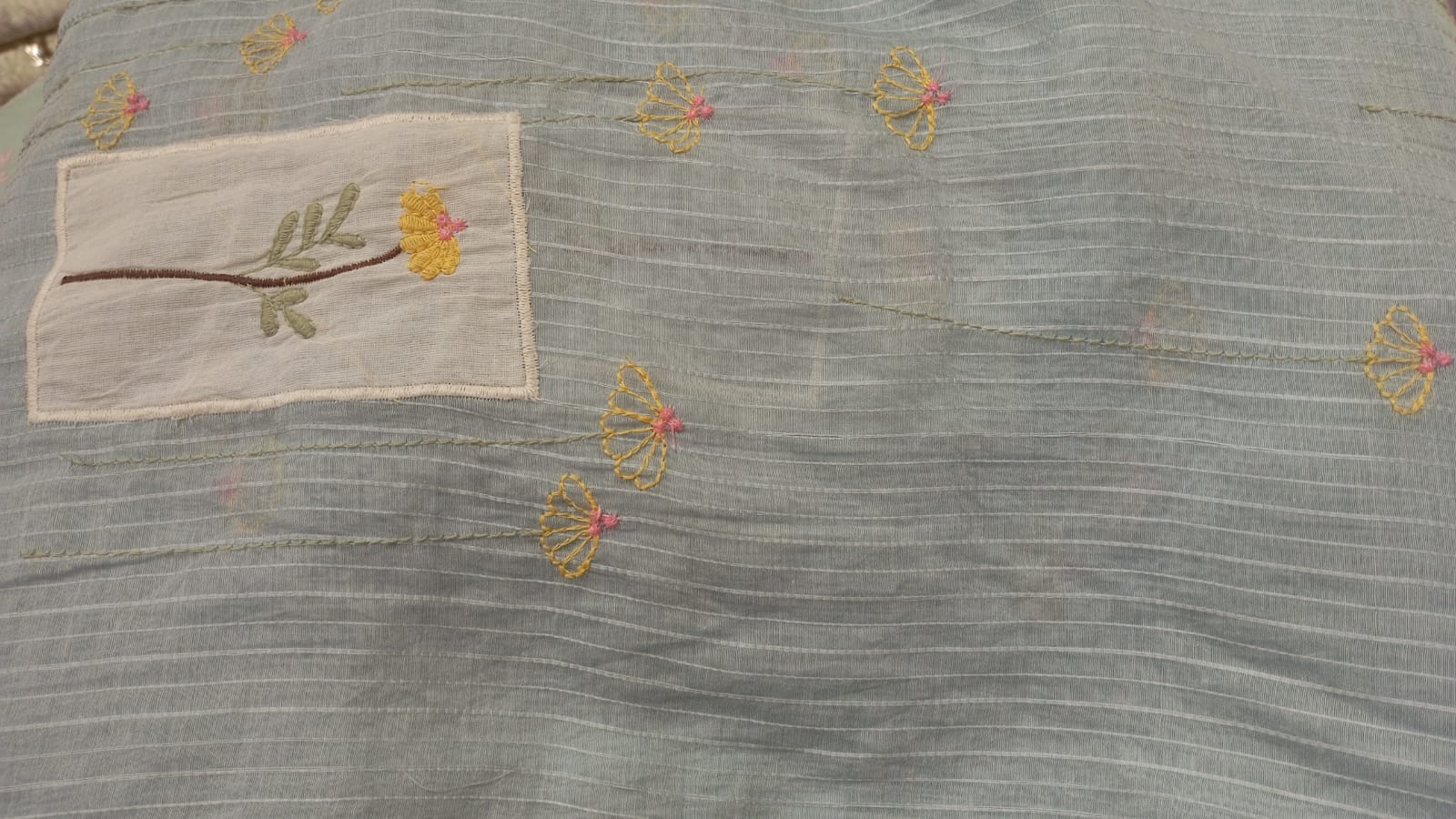 Pastel Blue Chanderi Cotton