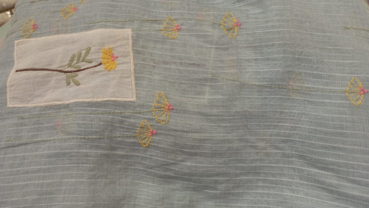 Pastel Blue Chanderi Cotton